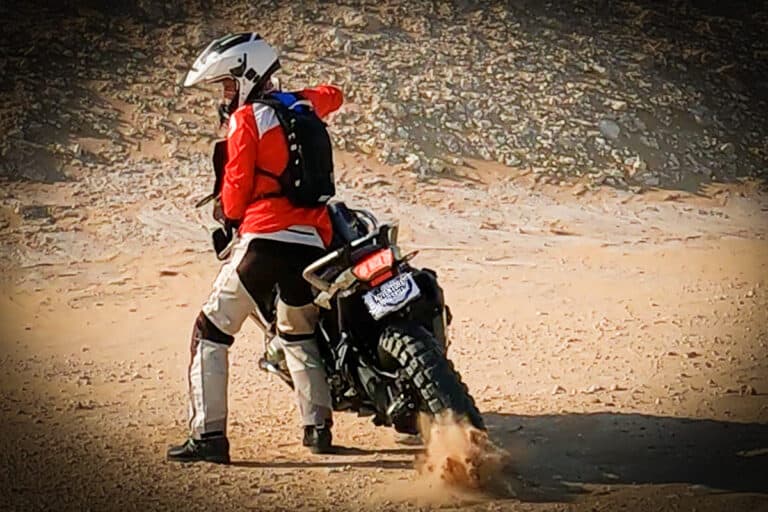 How to do an Elephant Turn on an Off-Road Motorcycle (plus Donuts!)