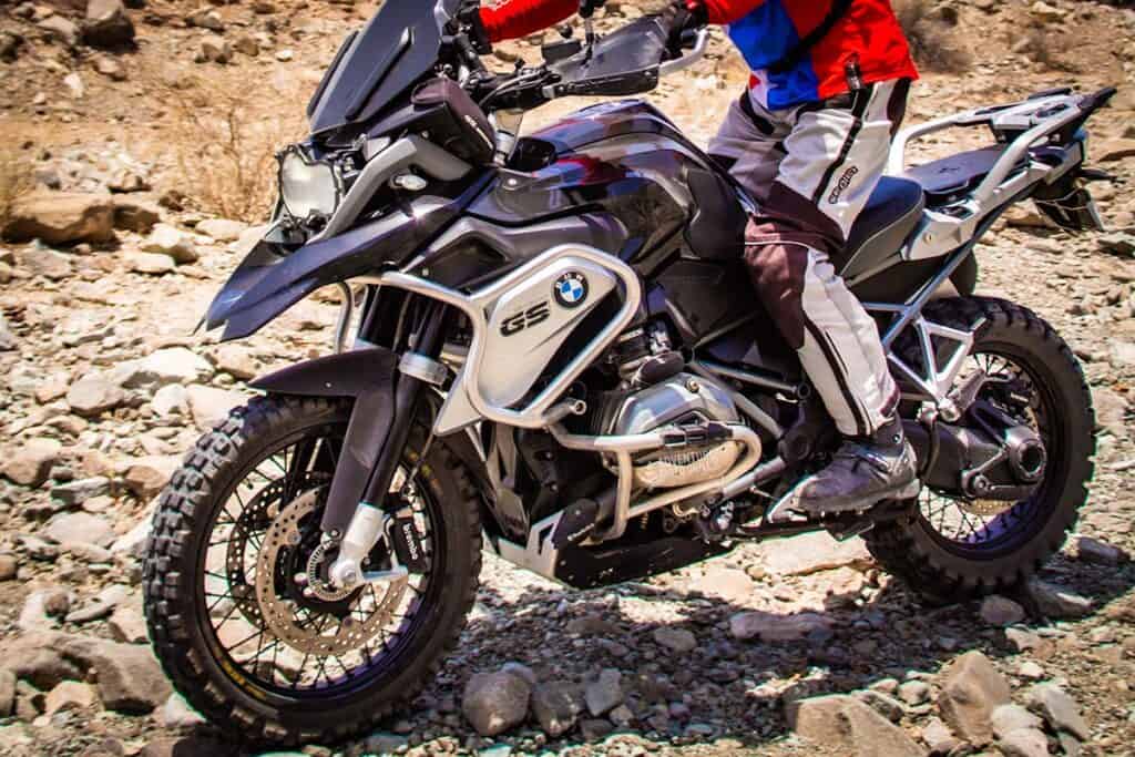 BMW 1200GS motorcycle on gravel