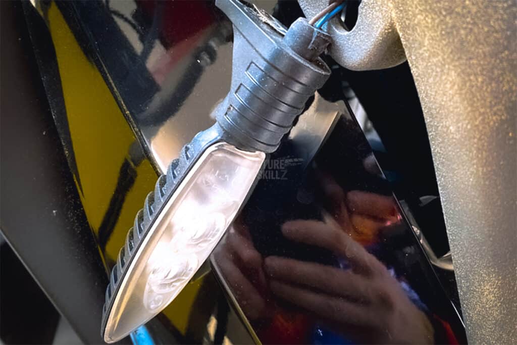 broken indictor light from BMW motorcycle